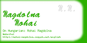 magdolna mohai business card